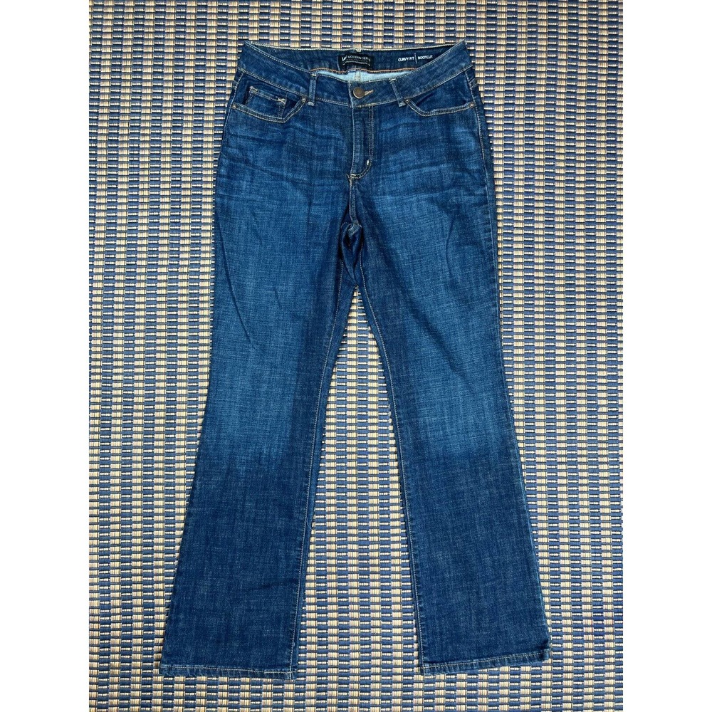 LEE Modern Series Women 12 Medium Curvy Fit Bootcut Jeans Mid Rise Stretch Denim